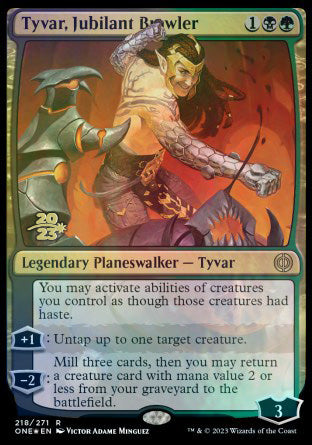 Tyvar, Jubilant Brawler [Phyrexia: All Will Be One Prerelease Promos] | The Clever Kobold