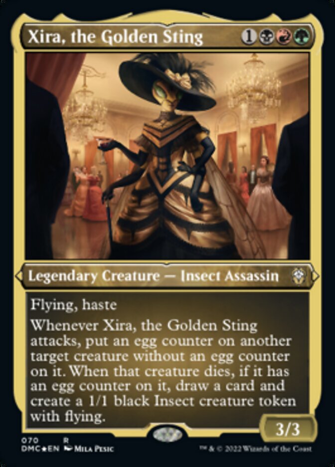 Xira, the Golden Sting (Foil Etched) [Dominaria United Commander] | The Clever Kobold