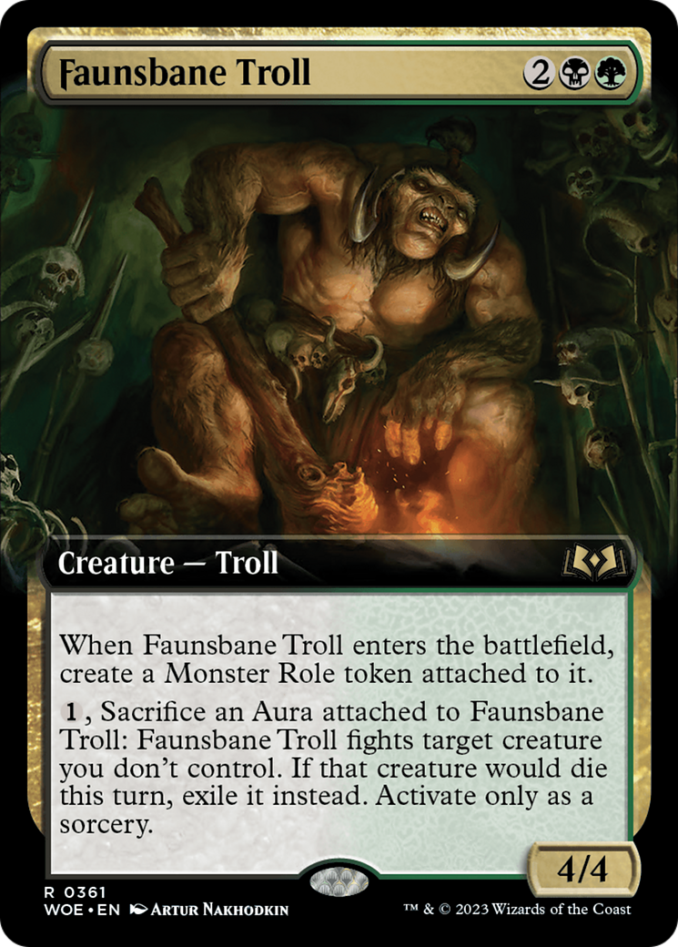 Faunsbane Troll (Extended Art) [Wilds of Eldraine] | The Clever Kobold