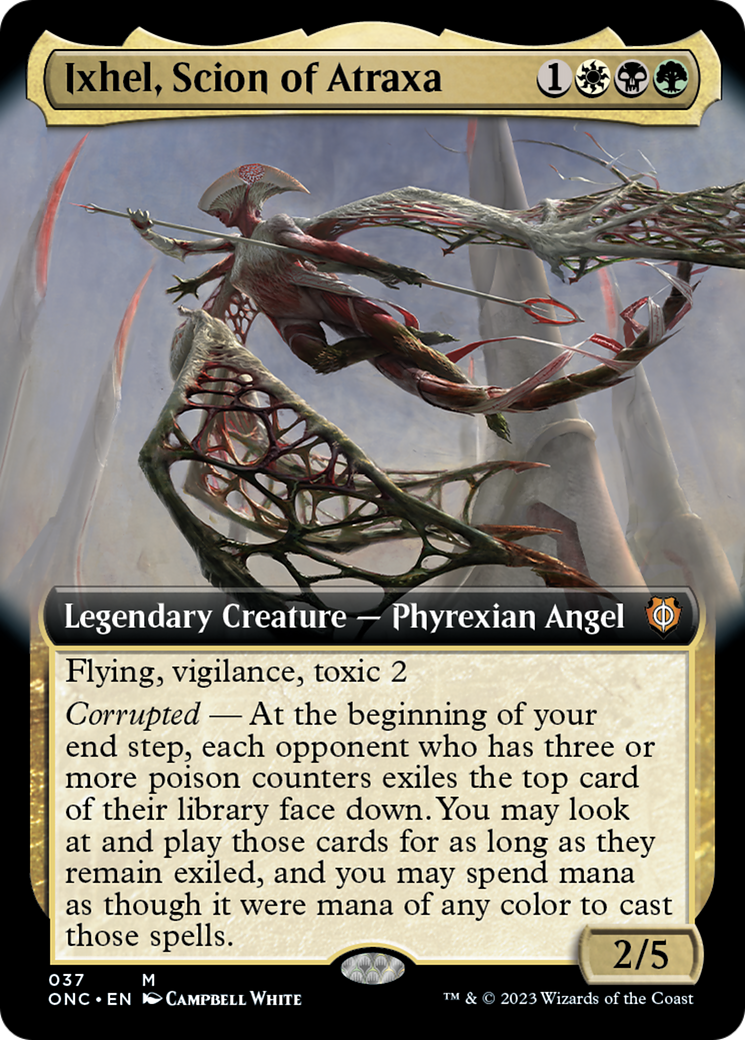 Ixhel, Scion of Atraxa (Extended Art) [Phyrexia: All Will Be One Commander] | The Clever Kobold