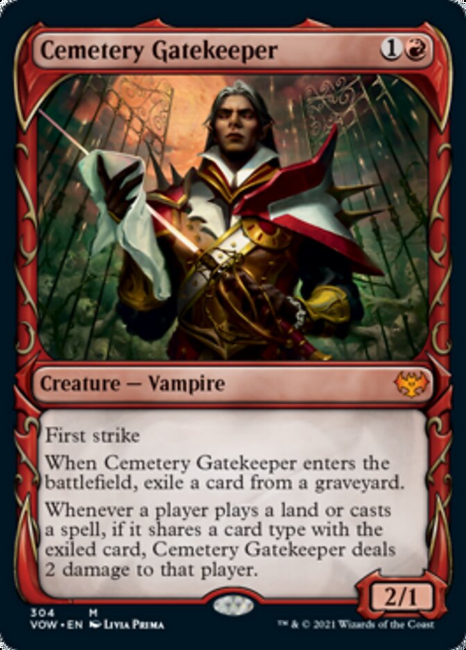 Cemetery Gatekeeper (Showcase Fang Frame) [Innistrad: Crimson Vow] | The Clever Kobold