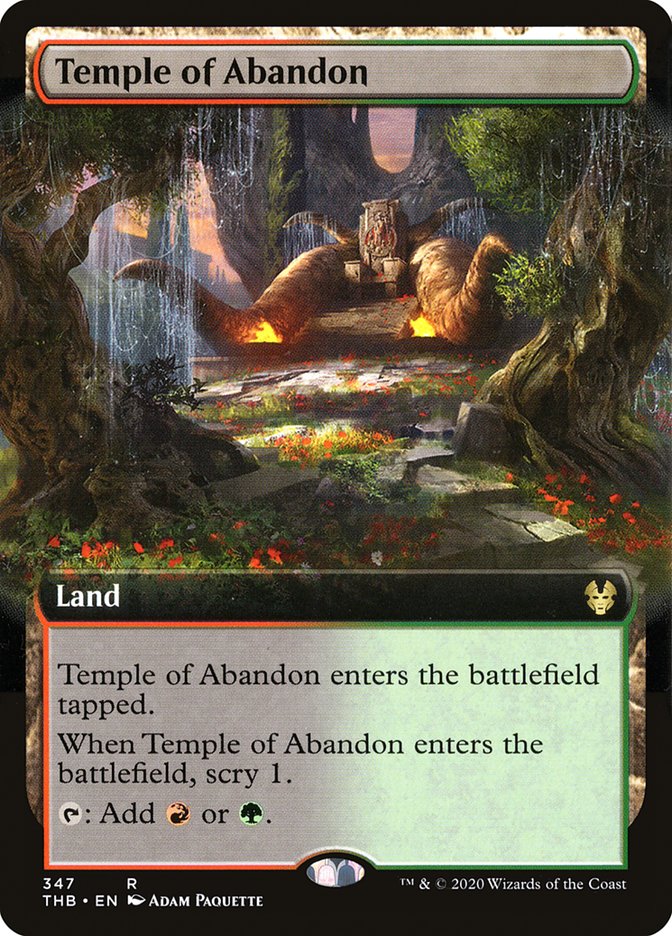 Temple of Abandon (Extended Art) [Theros Beyond Death] | The Clever Kobold