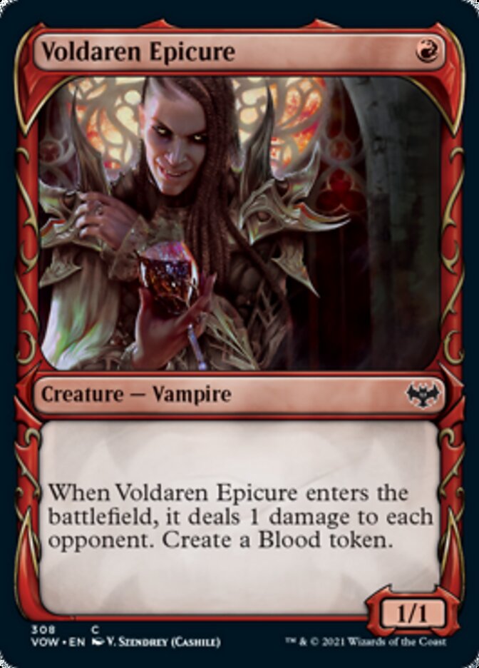 Voldaren Epicure (Showcase Fang Frame) [Innistrad: Crimson Vow] | The Clever Kobold