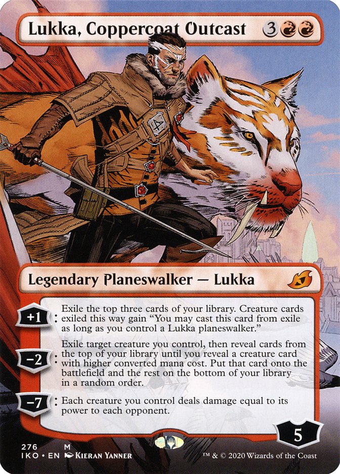 Lukka, Coppercoat Outcast (Borderless) [Ikoria: Lair of Behemoths] | The Clever Kobold