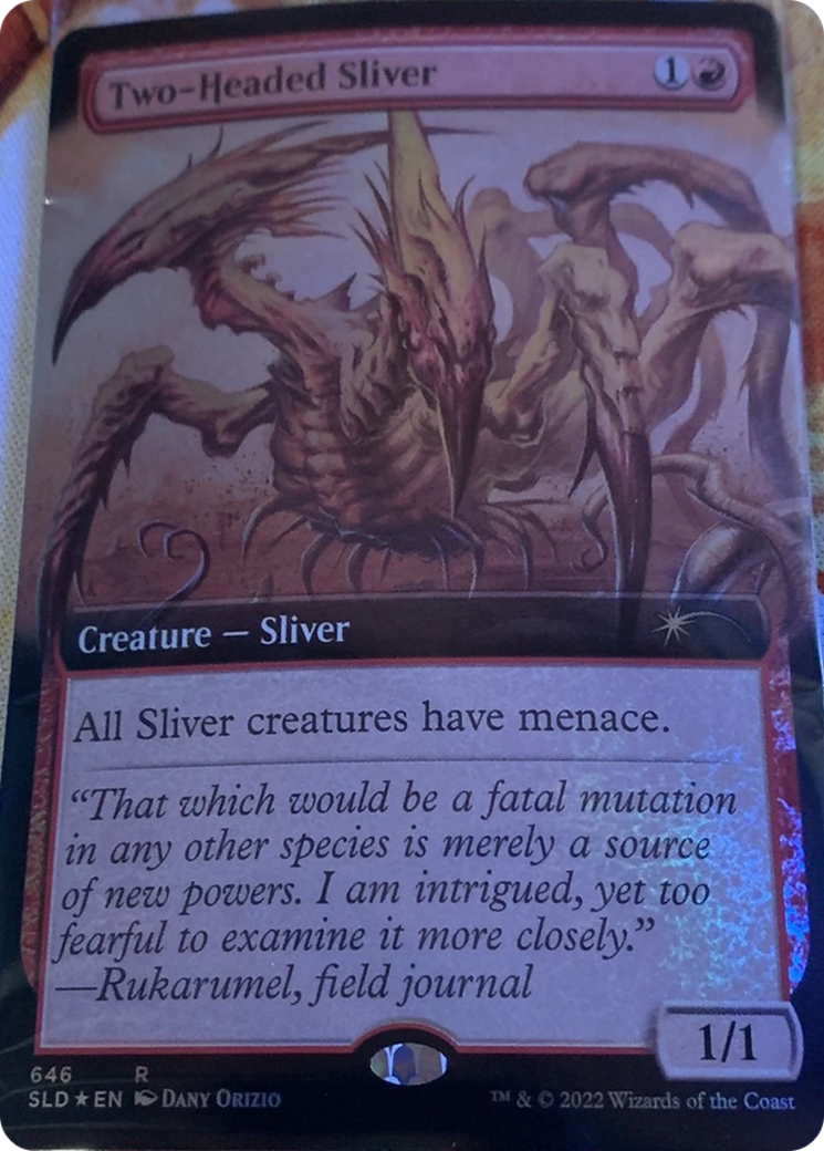 Two-Headed Sliver (Extended Art) [Secret Lair Drop Promos] | The Clever Kobold