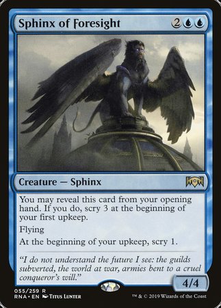 Sphinx of Foresight [Ravnica Allegiance] | The Clever Kobold