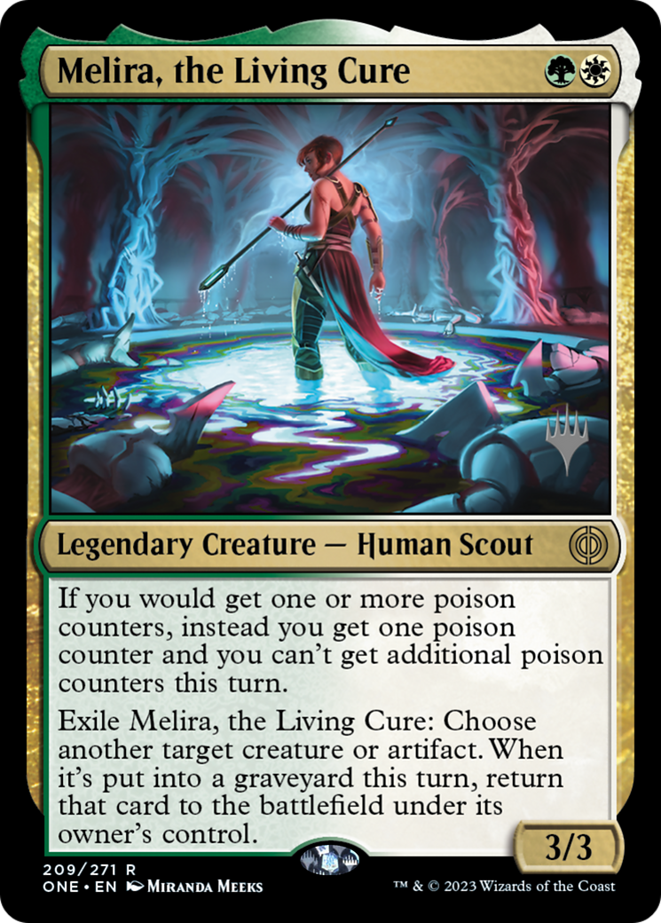 Melira, the Living Cure (Promo Pack) [Phyrexia: All Will Be One Promos] | The Clever Kobold