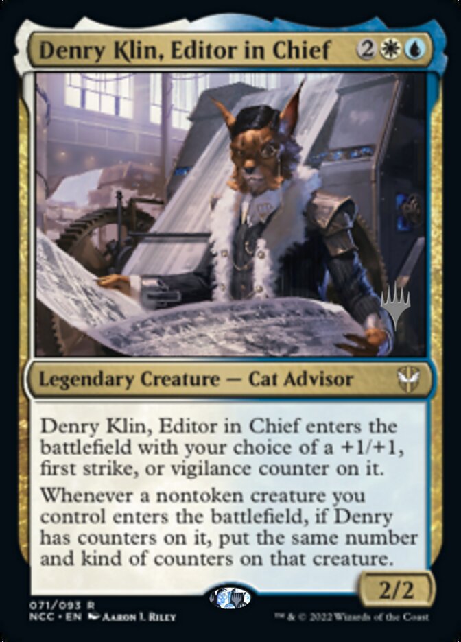 Denry Klin, Editor in Chief (Promo Pack) [Streets of New Capenna Commander Promos] | The Clever Kobold