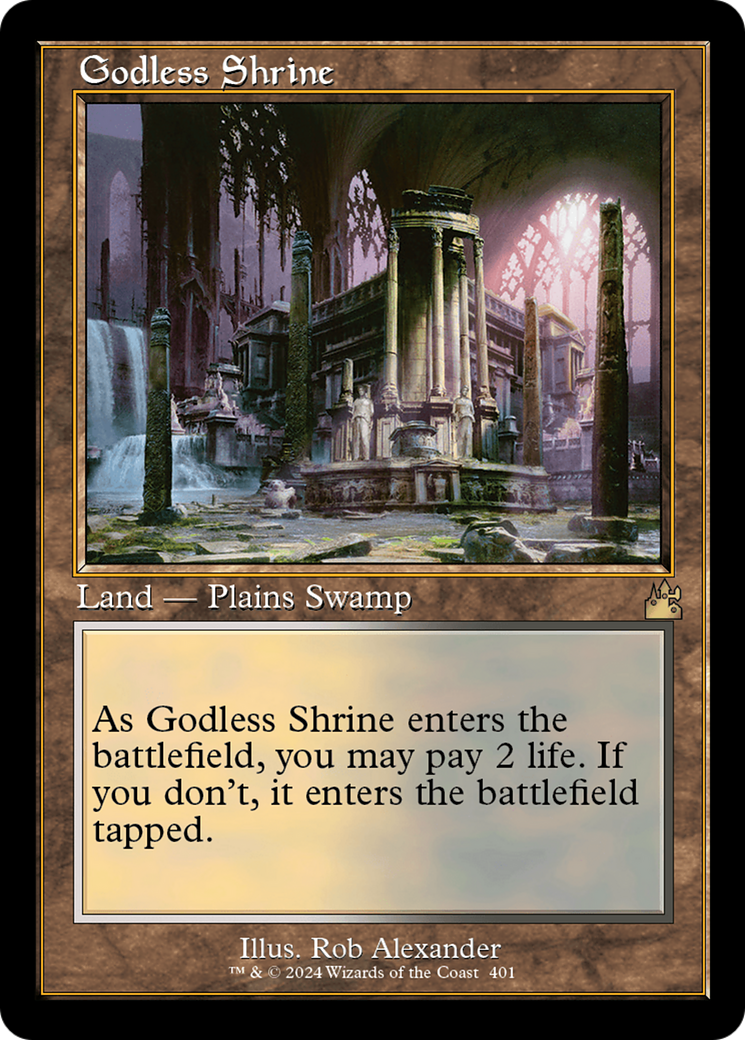 Godless Shrine (Retro) [Ravnica Remastered] | The Clever Kobold