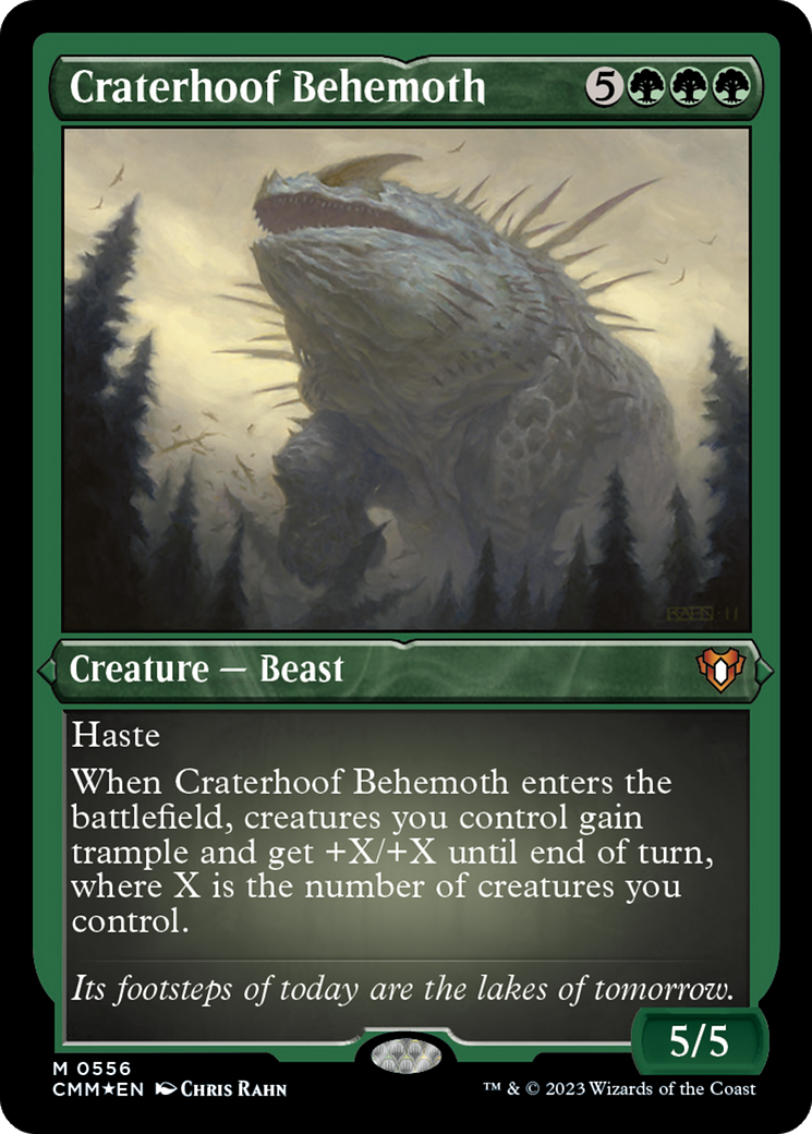 Craterhoof Behemoth (Foil Etched) [Commander Masters] | The Clever Kobold