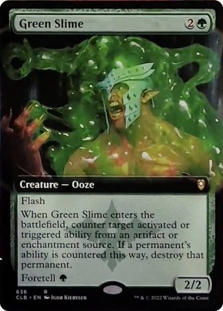 Green Slime (Extended Art) [Commander Legends: Battle for Baldur's Gate] | The Clever Kobold