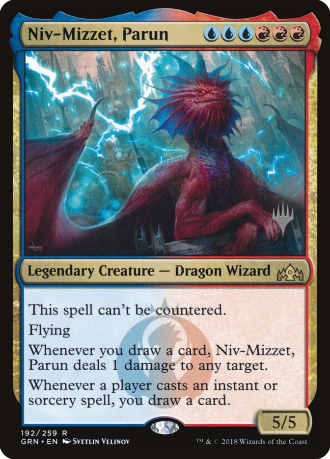 Niv-Mizzet, Parun (Promo Pack) [Guilds of Ravnica Promos] | The Clever Kobold