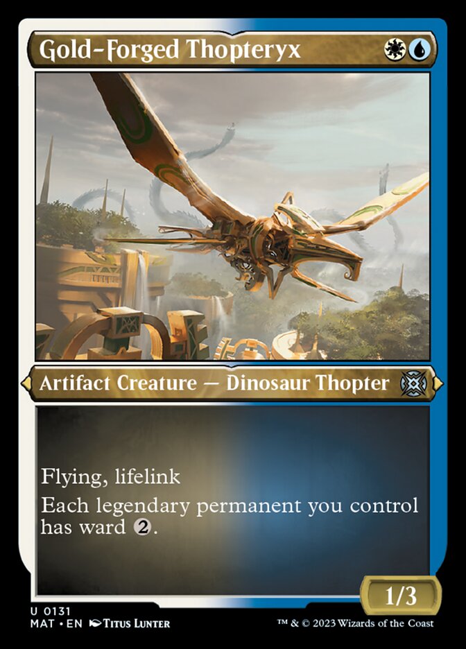 Gold-Forged Thopteryx (Foil Etched) [March of the Machine: The Aftermath] | The Clever Kobold