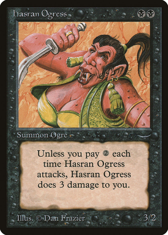 Hasran Ogress (Dark Mana Cost) [Arabian Nights] | The Clever Kobold