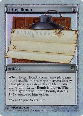 Letter Bomb (Alternate Foil) [Unhinged] | The Clever Kobold