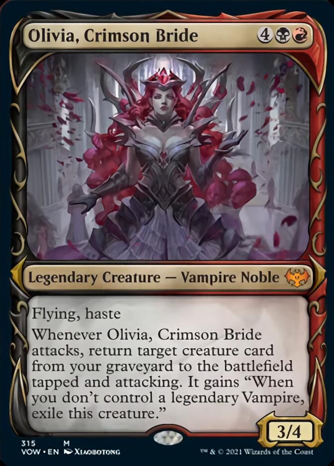 Olivia, Crimson Bride (Showcase Fang Frame) [Innistrad: Crimson Vow] | The Clever Kobold
