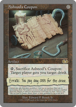 Ashnod's Coupon [Unglued] | The Clever Kobold