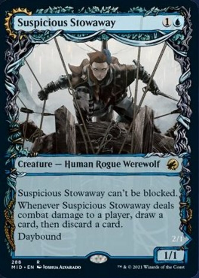 Suspicious Stowaway // Seafaring Werewolf (Showcase Equinox) [Innistrad: Midnight Hunt] | The Clever Kobold