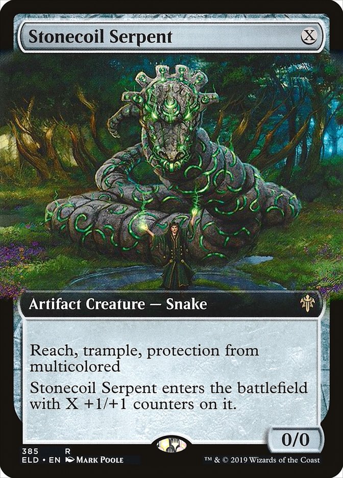 Stonecoil Serpent (Extended Art) [Throne of Eldraine] | The Clever Kobold