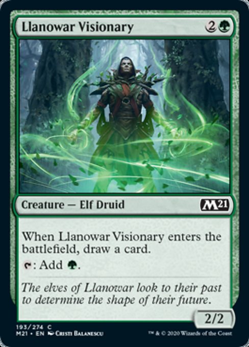 Llanowar Visionary [Core Set 2021] | The Clever Kobold