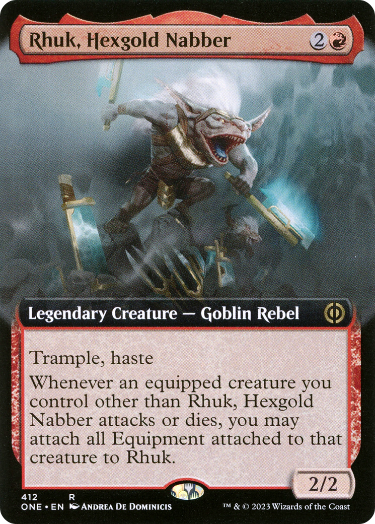 Rhuk, Hexgold Nabber (Extended Art) [Phyrexia: All Will Be One] | The Clever Kobold