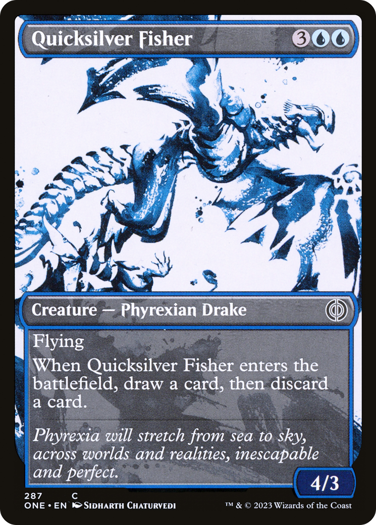 Quicksilver Fisher (Showcase Ichor) [Phyrexia: All Will Be One] | The Clever Kobold