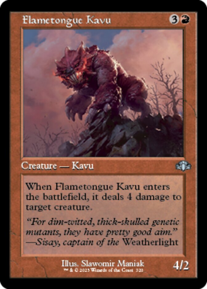 Flametongue Kavu (Retro) [Dominaria Remastered] | The Clever Kobold