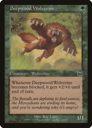 Deepwood Wolverine [Mercadian Masques] | The Clever Kobold