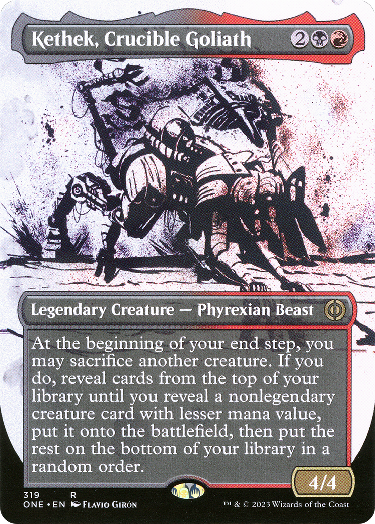 Kethek, Crucible Goliath (Borderless Ichor) [Phyrexia: All Will Be One] | The Clever Kobold