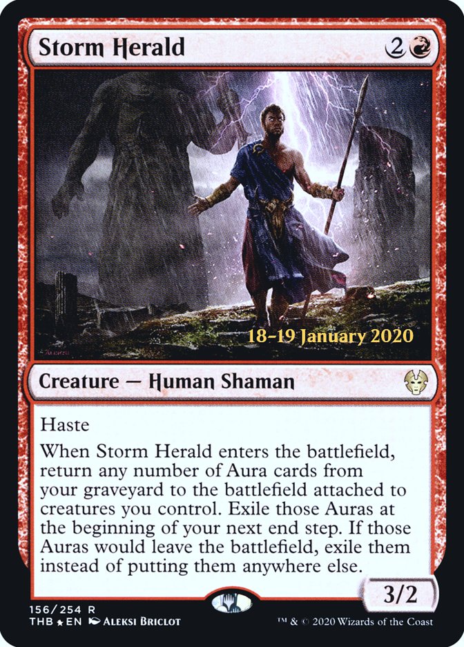 Storm Herald [Theros Beyond Death Prerelease Promos] | The Clever Kobold