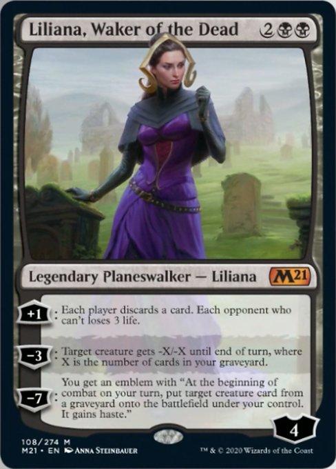 Liliana, Waker of the Dead [Core Set 2021] | The Clever Kobold