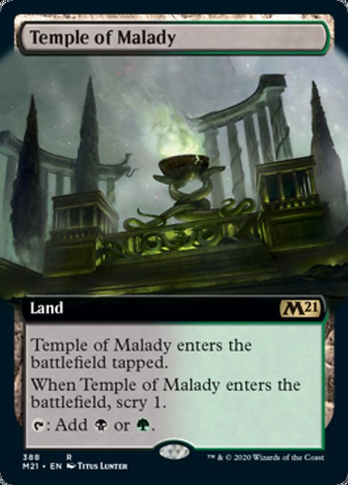 Temple of Malady (Extended Art) [Core Set 2021] | The Clever Kobold