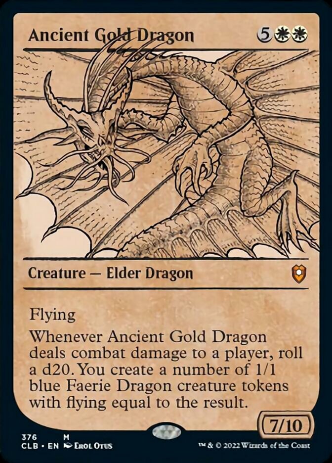 Ancient Gold Dragon (Showcase) [Commander Legends: Battle for Baldur's Gate] | The Clever Kobold