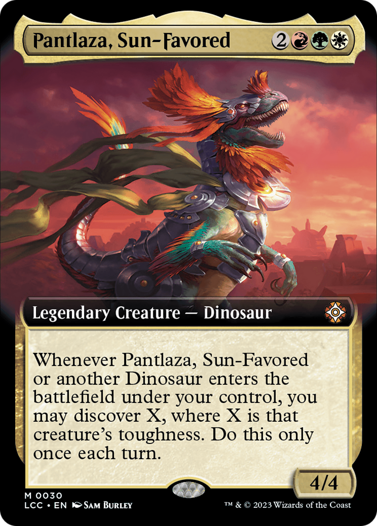 Pantlaza, Sun-Favored (Extended Art) [The Lost Caverns of Ixalan Commander] | The Clever Kobold