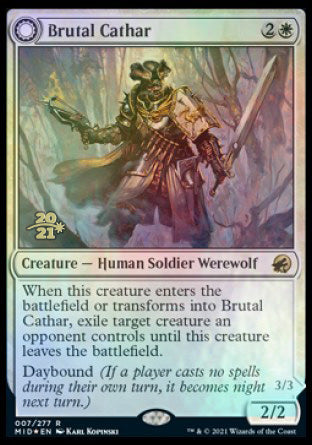 Brutal Cathar // Moonrage Brute [Innistrad: Midnight Hunt Prerelease Promos] | The Clever Kobold