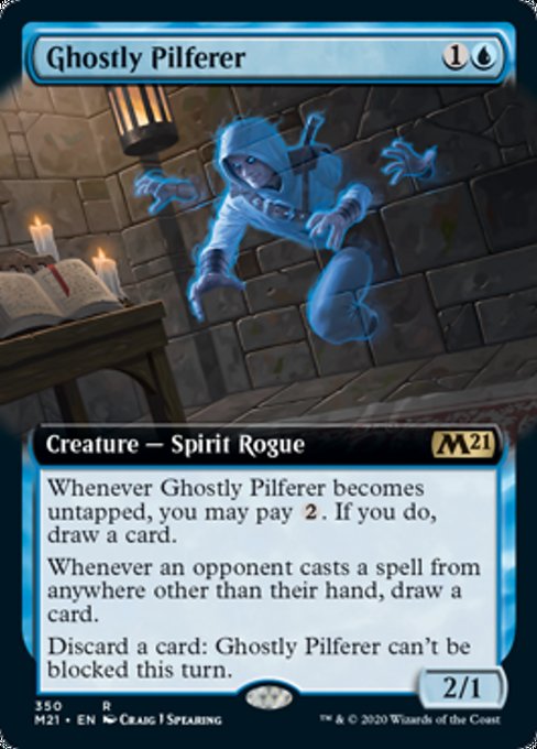 Ghostly Pilferer (Extended Art) [Core Set 2021] | The Clever Kobold