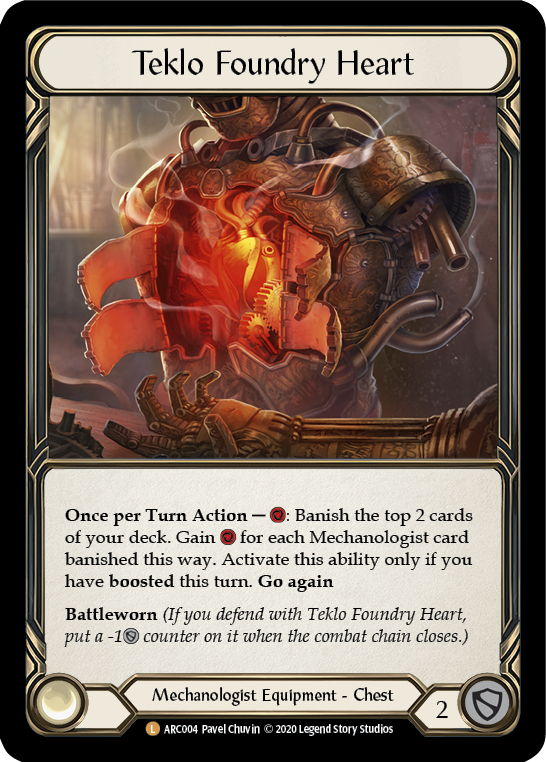 Teklo Foundry Heart [U-ARC004] Unlimited Rainbow Foil | The Clever Kobold