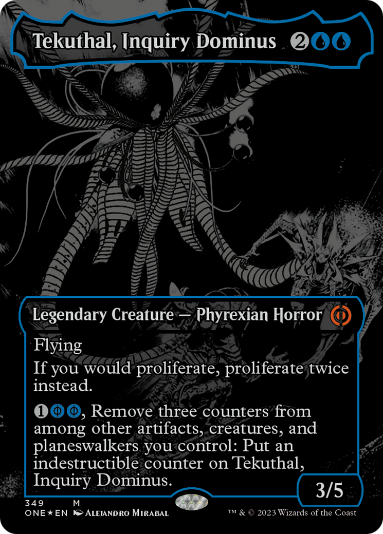 Tekuthal, Inquiry Dominus (Oil Slick Raised Foil) [Phyrexia: All Will Be One] | The Clever Kobold