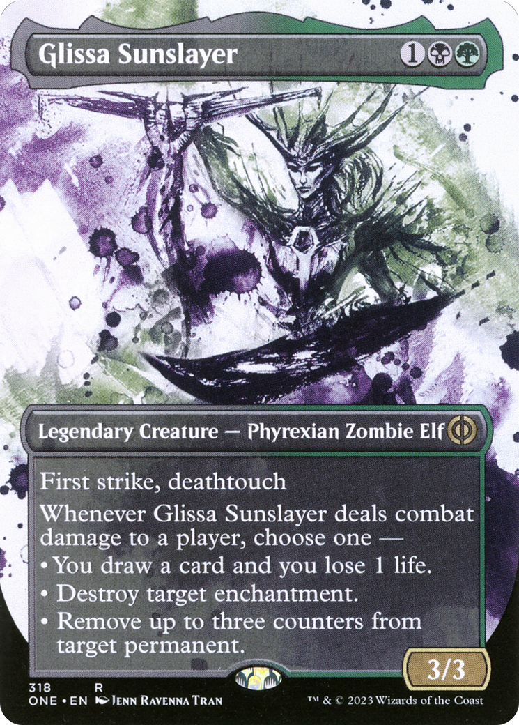 Glissa Sunslayer (Borderless Ichor) [Phyrexia: All Will Be One] | The Clever Kobold