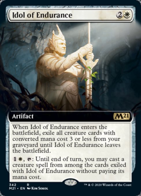 Idol of Endurance (Extended Art) [Core Set 2021] | The Clever Kobold