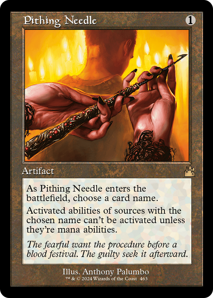 Pithing Needle (Retro Frame) [Ravnica Remastered] | The Clever Kobold