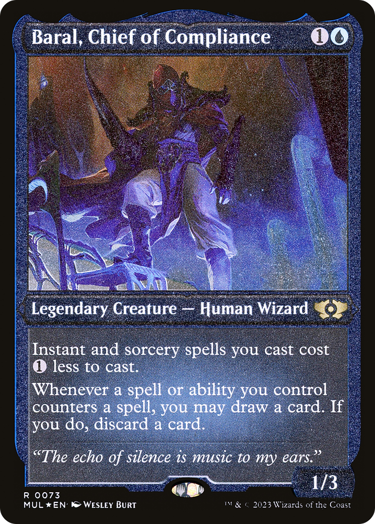 Baral, Chief of Compliance (Foil Etched) [Multiverse Legends] | The Clever Kobold