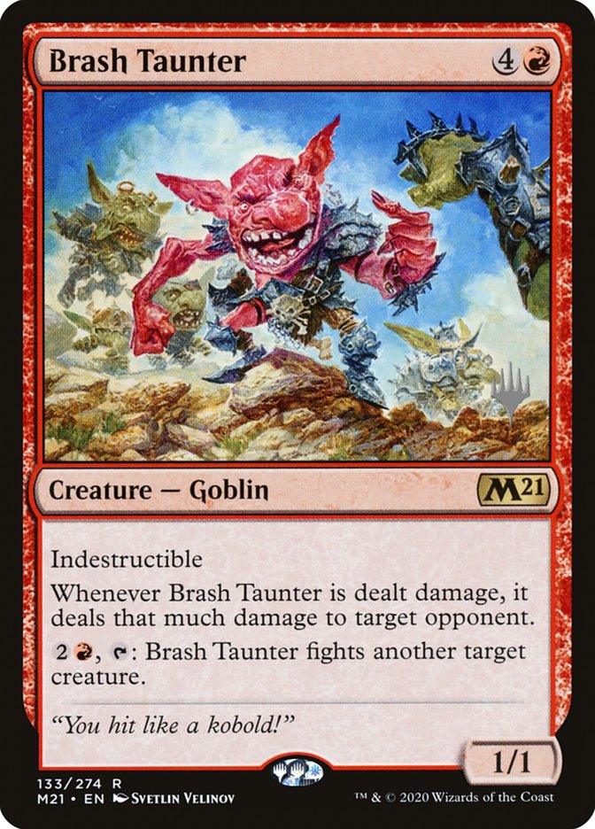 Brash Taunter (Promo Pack) [Core Set 2021 Promos] | The Clever Kobold