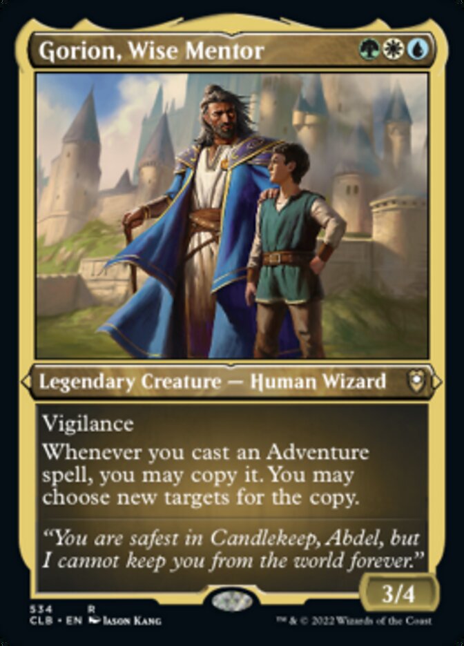 Gorion, Wise Mentor (Foil Etched) [Commander Legends: Battle for Baldur's Gate] | The Clever Kobold