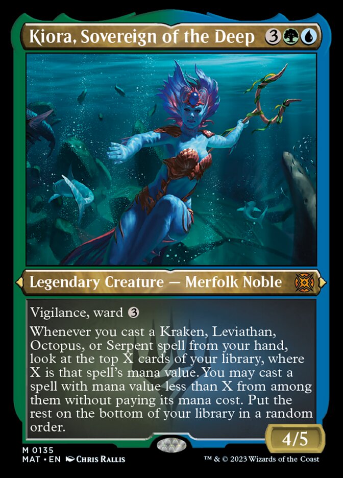 Kiora, Sovereign of the Deep (Foil Etched) [March of the Machine: The Aftermath] | The Clever Kobold