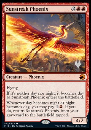 Sunstreak Phoenix (Promo Pack) [Innistrad: Midnight Hunt Promos] | The Clever Kobold