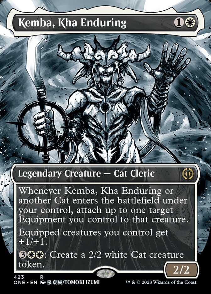 Kemba, Kha Enduring (Borderless Manga Step-and-Compleat Foil) [Phyrexia: All Will Be One] | The Clever Kobold