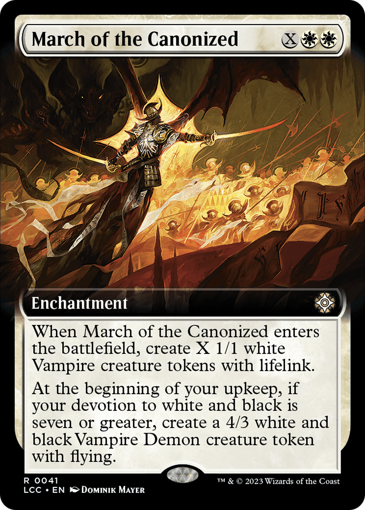 March of the Canonized (Extended Art) [The Lost Caverns of Ixalan Commander] | The Clever Kobold