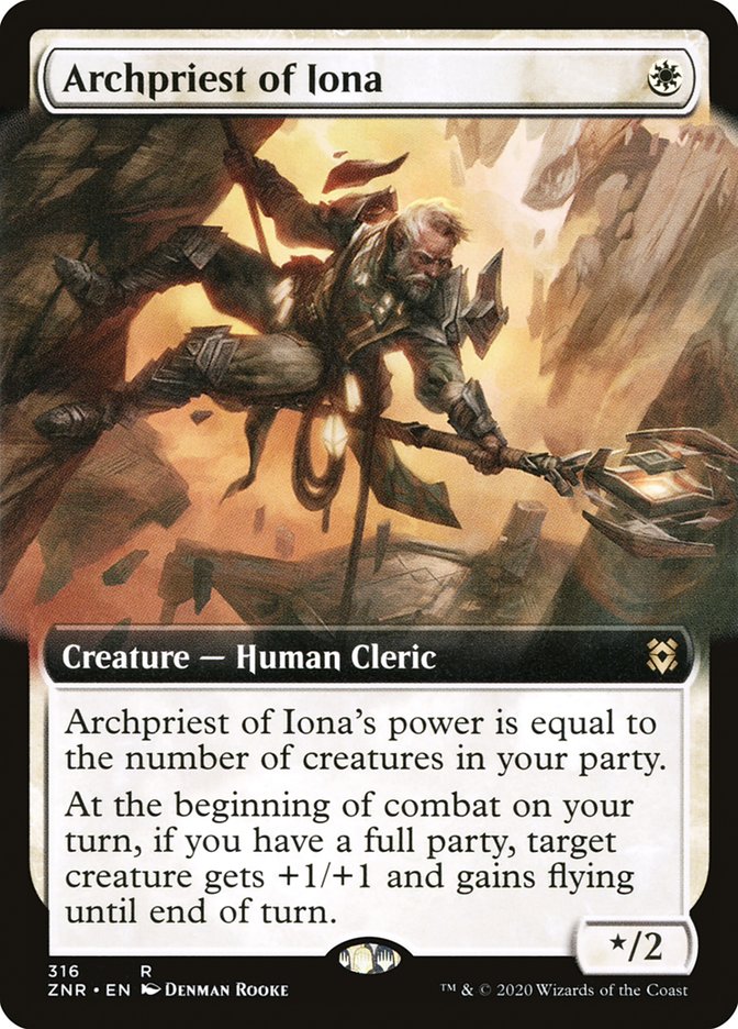 Archpriest of Iona (Extended Art) [Zendikar Rising] | The Clever Kobold