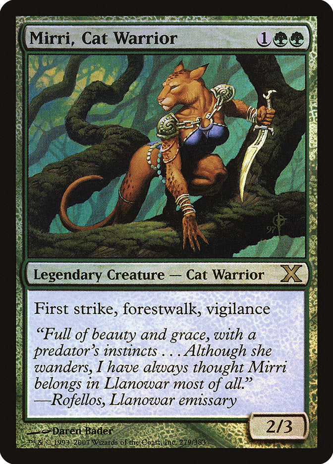 Mirri, Cat Warrior (Premium Foil) [Tenth Edition] | The Clever Kobold